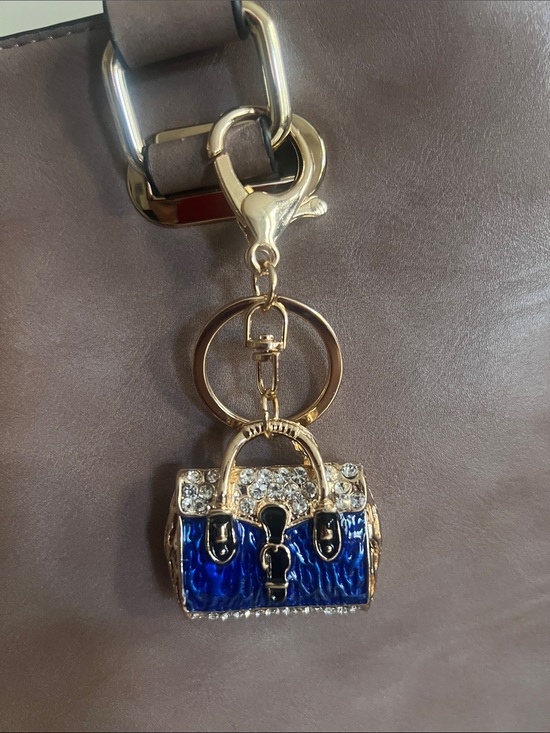 Accessories - Gold-Tone Enamel Handbag Keychain Charm